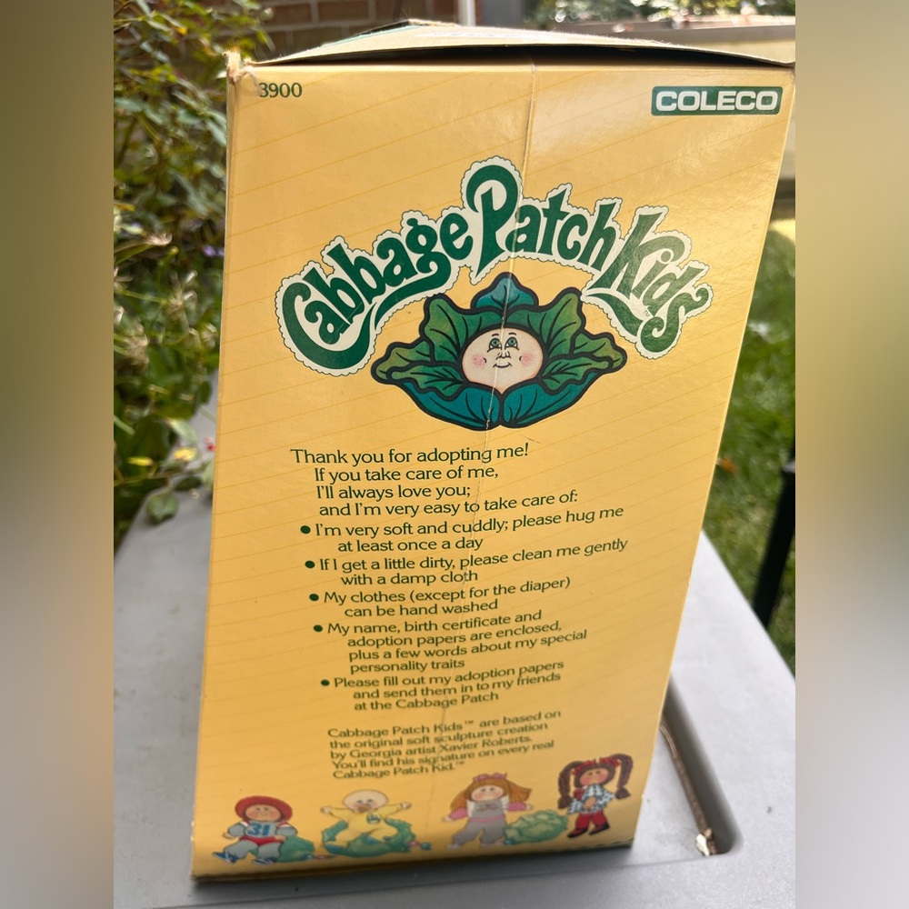 1984 cabbage patch kids doll new in box - plastic covering has been broken - Picture 7 of 7